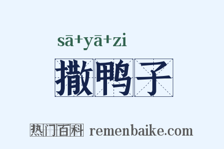 撒鸭子是什么意思的图片